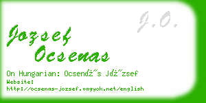 jozsef ocsenas business card